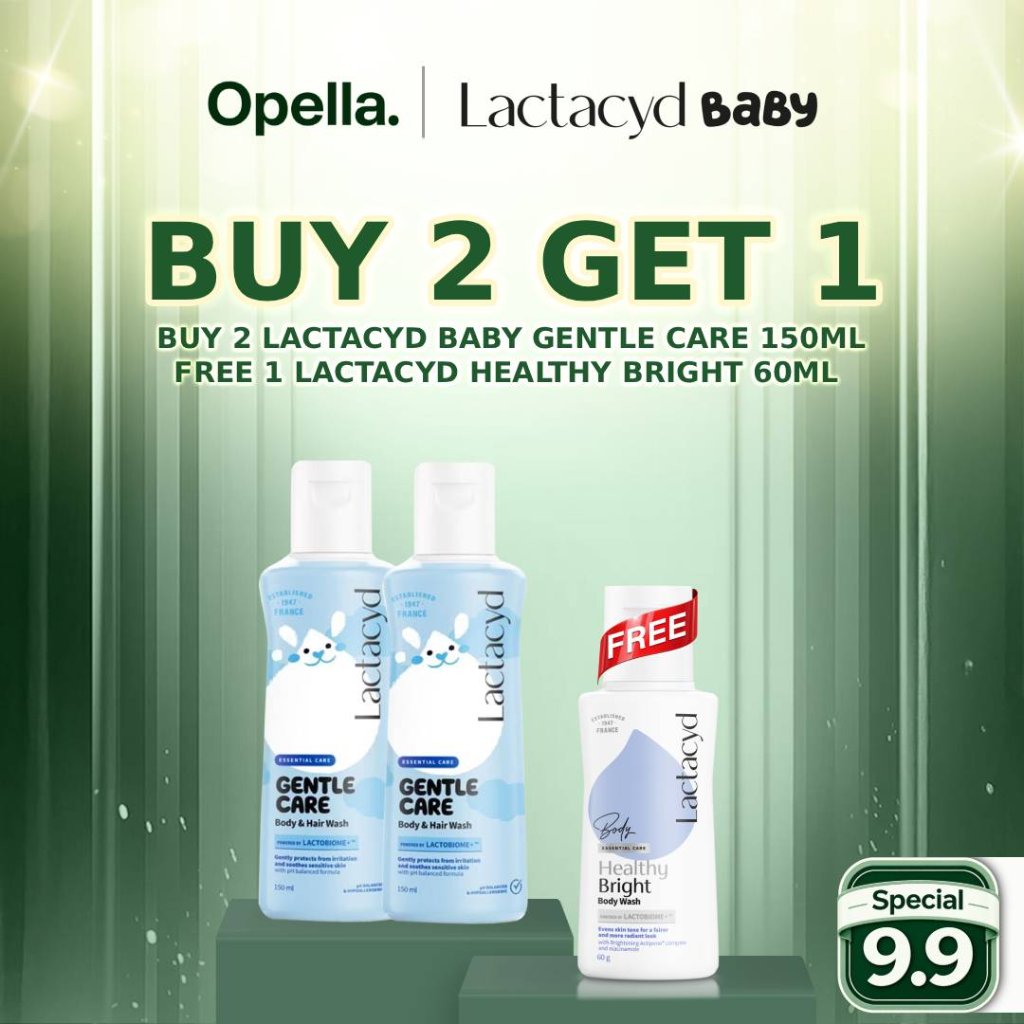 (Buy 2 Get 1)Lactacyd Baby Gentle Care 2in1 Body Wash and Hair Shampoo 2x150mL – Sabun & Sampo Bayi 