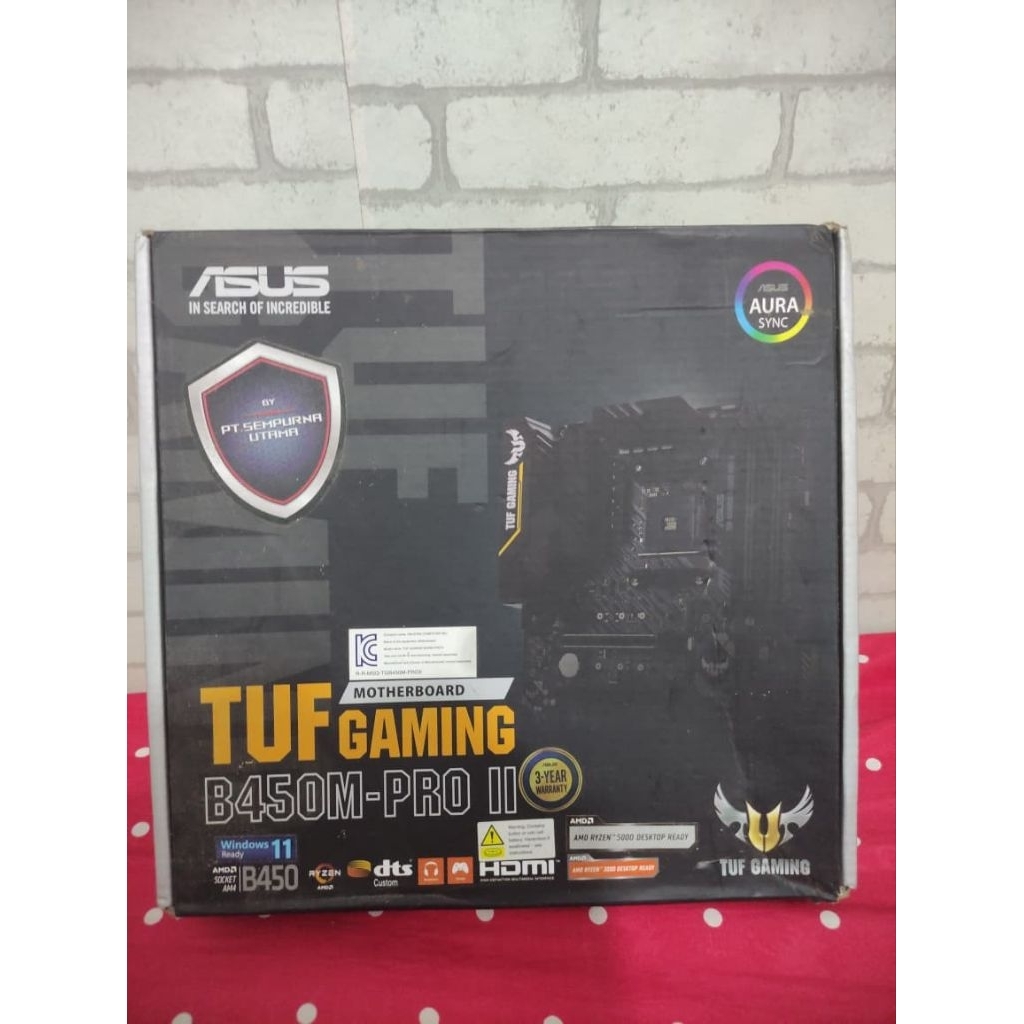 MOTHERBOARD ASUS TUF GAMING B450M-PRO II [BEKAS]
