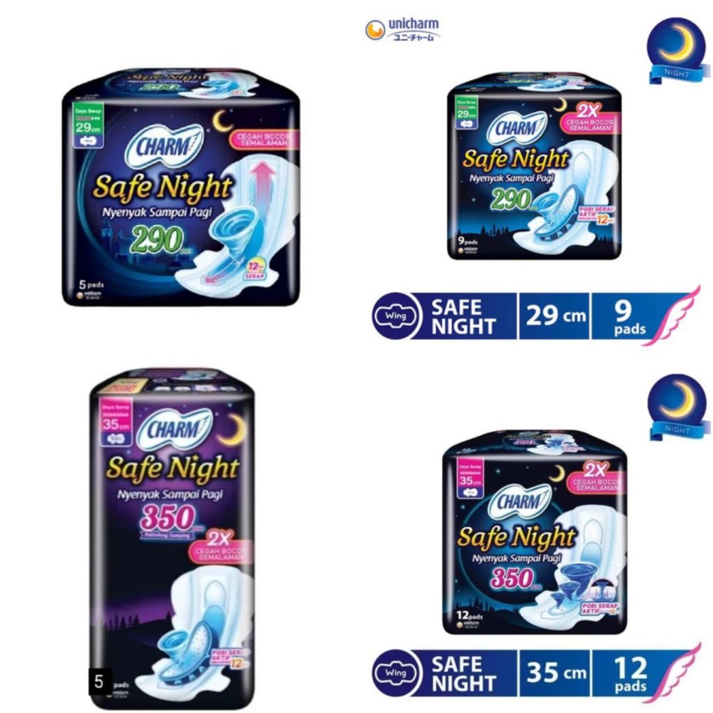 Charm Safe Night #Pembalut Charm Safe Night#Pembalut Wanita