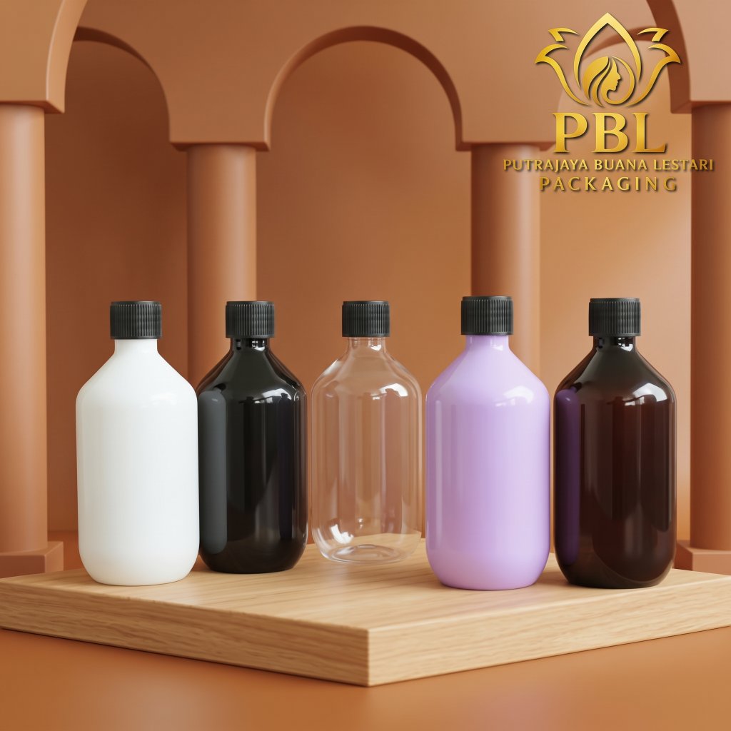 Botol Ulir 300ml Mada-Tutup Ulir Plastik Neck 24 Hitam/ Botol Minyak 300ml / Botol Mada 300ml Varian