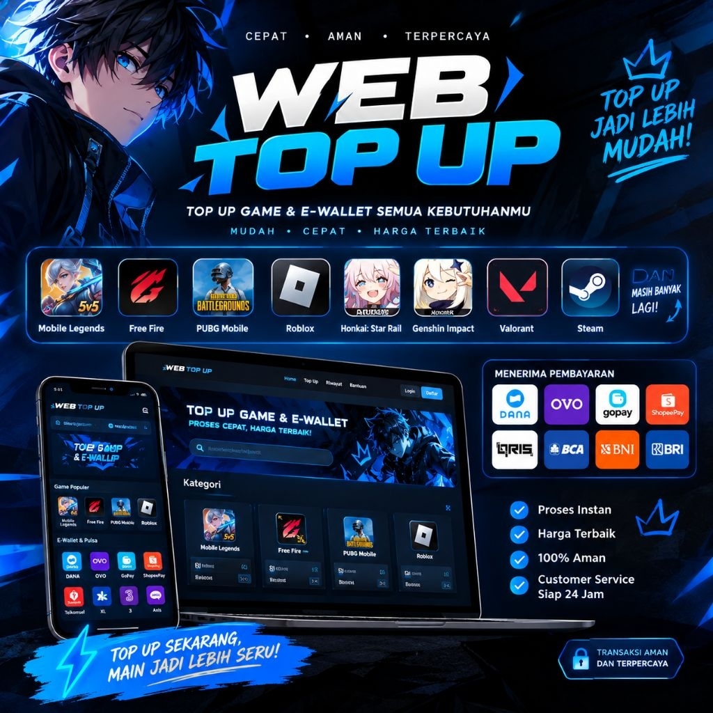 WEB TOP UP GAME & E-WALLET | Website Top Up Otomatis | Source Code Web Topup