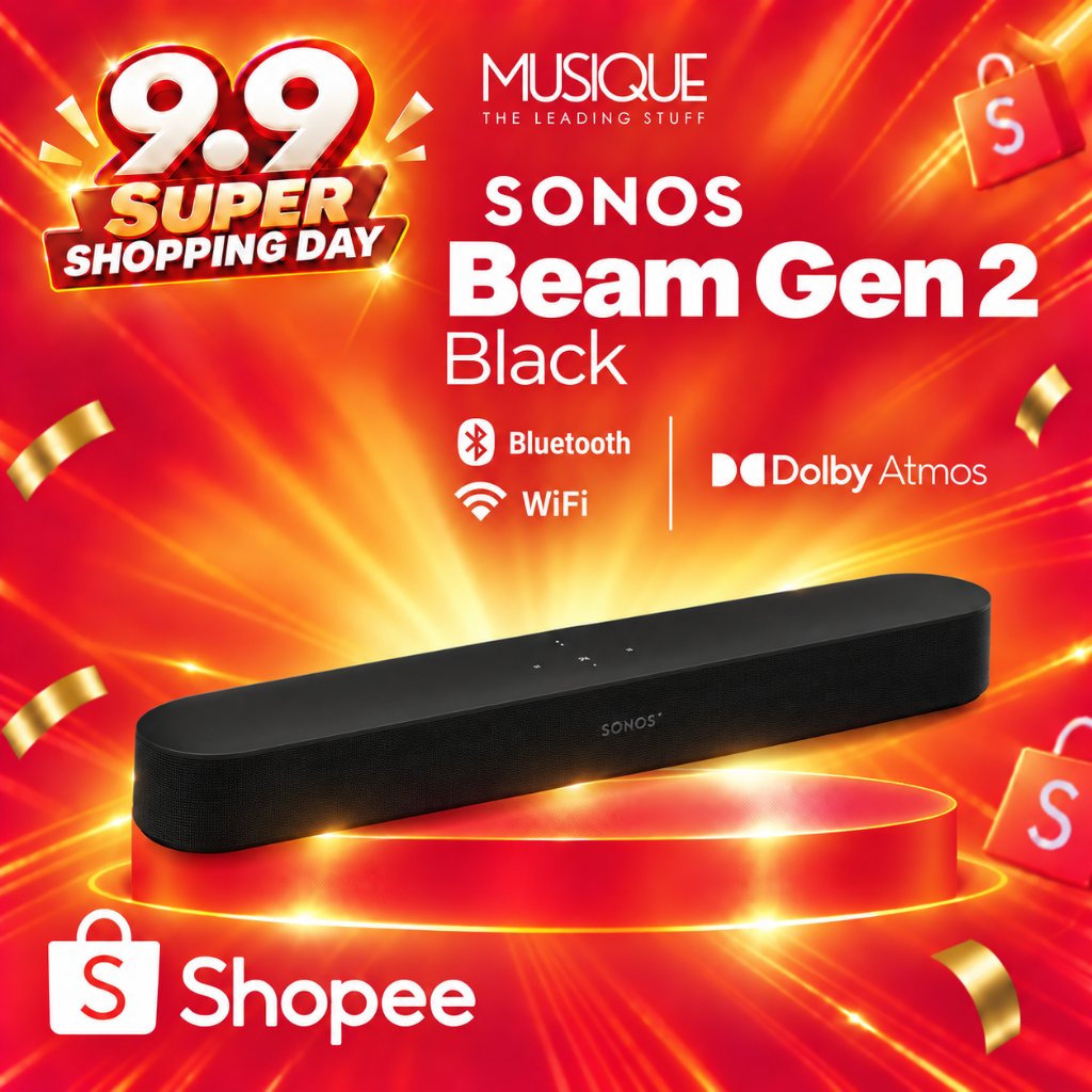 Sonos Beam (Gen 2) Soundbar With Dolby Atmos - Black