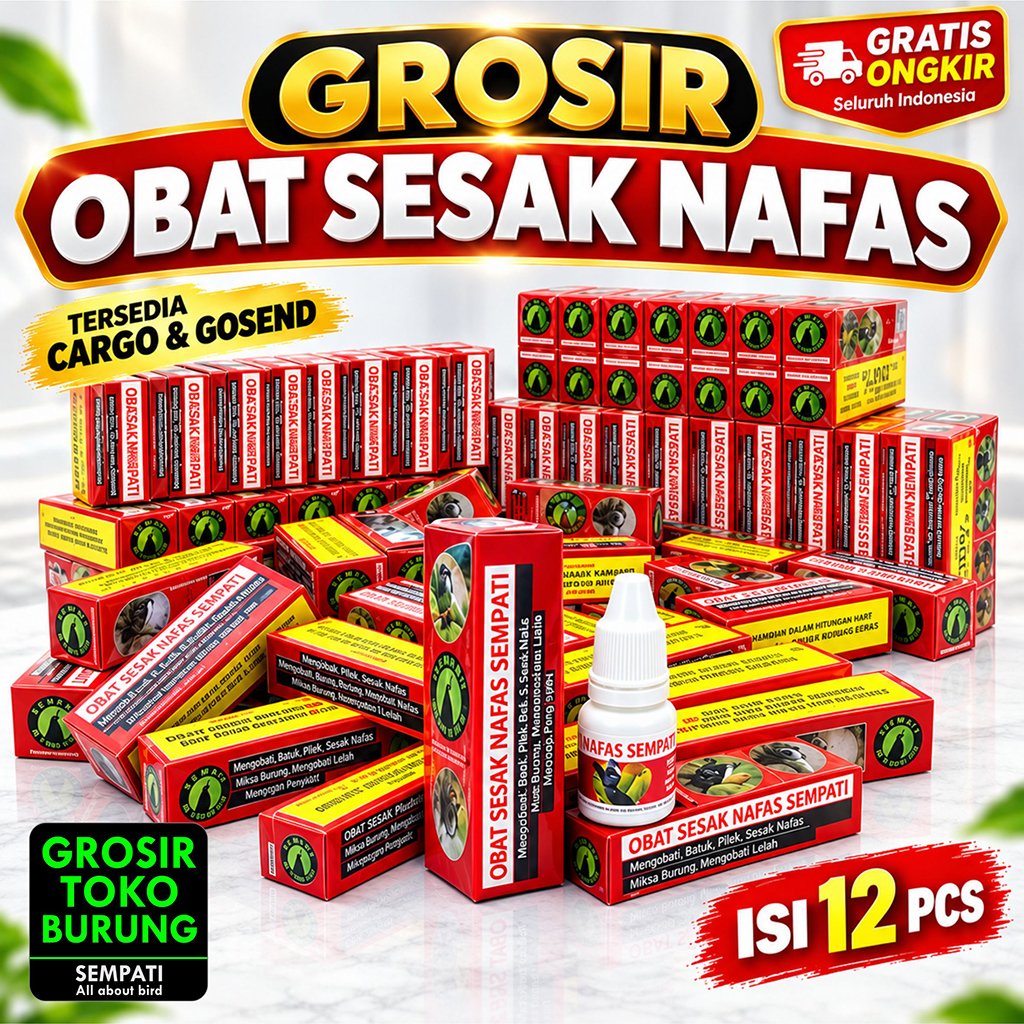 SEMPATI GROSIR Obat Sesak Nafas Burung High Spektrum Luas Isi 12 Pcs Obat Burung Sakit Serak Macer B