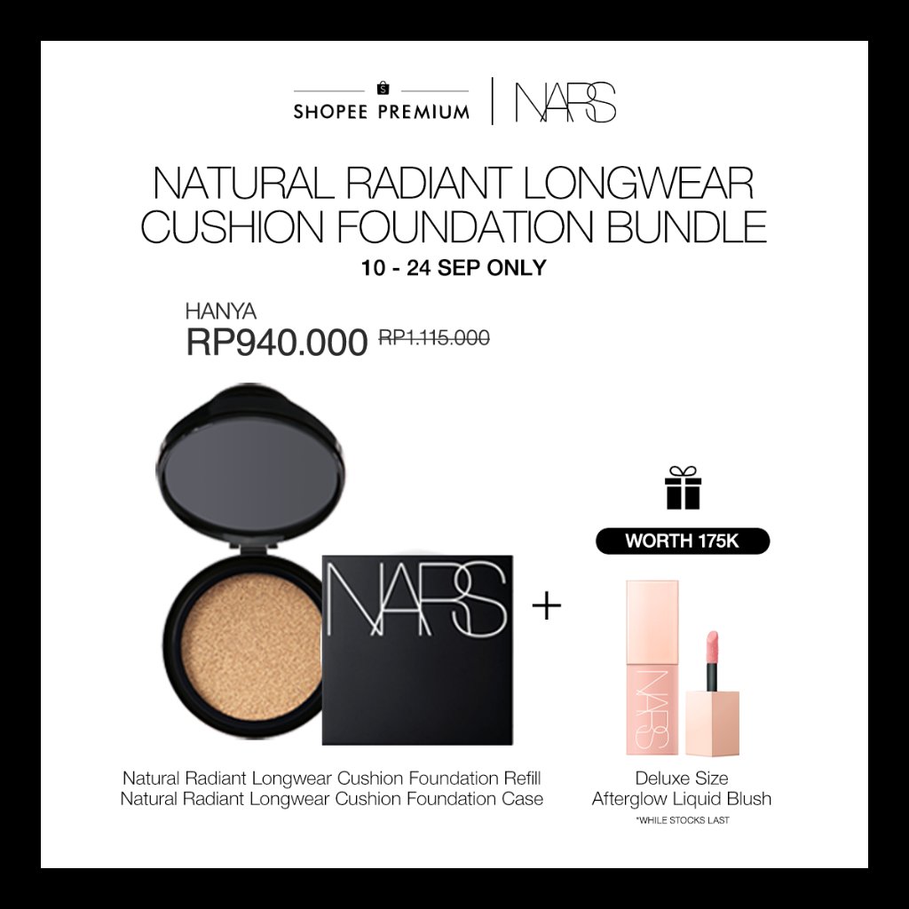 [Shopee Exclusive Bundle] NARS Natural Radiant Longwear Cushion Foundation Refill + Case