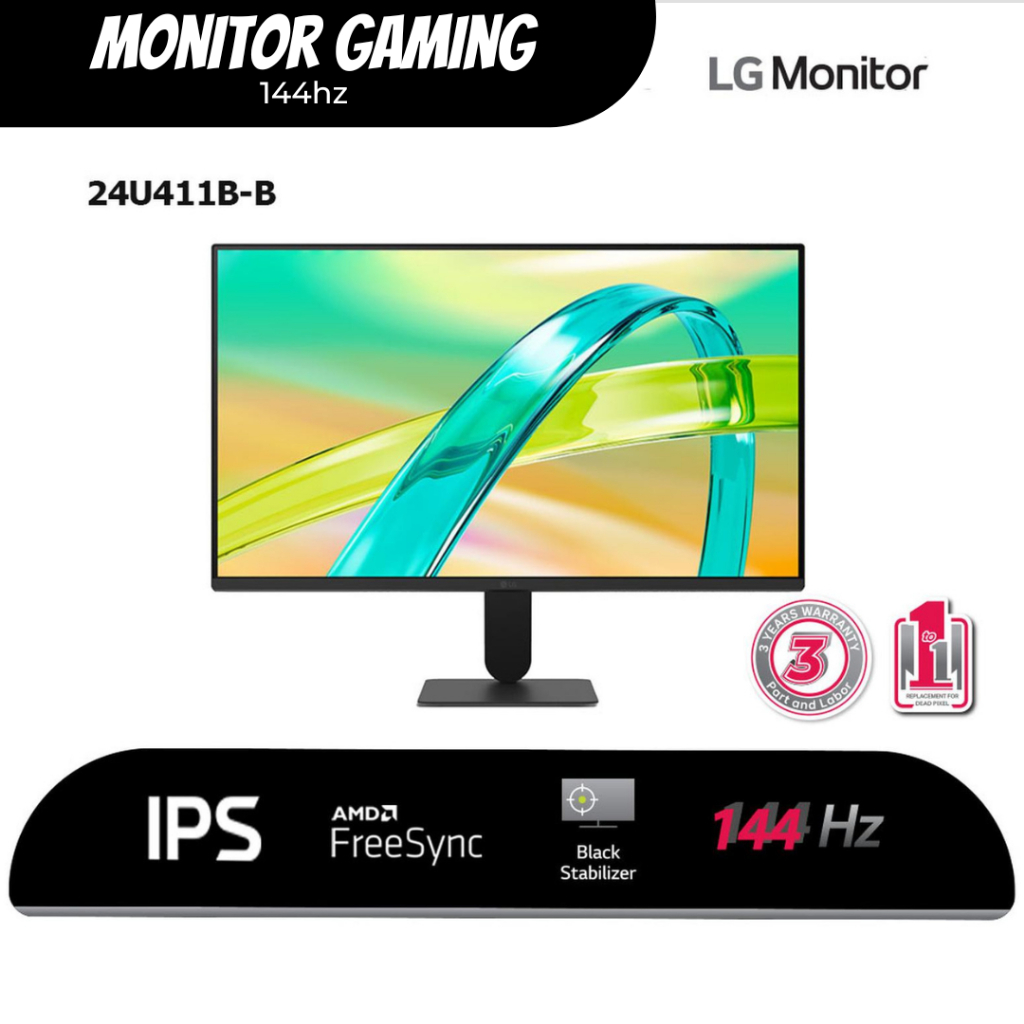 Monitor LG 24-inch  U4, IPS Full HD 144Hz  Gaming Monitor