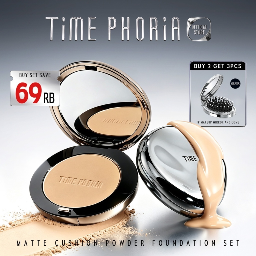 BUY 2 GET 3-TIME PHORIA - 2PCS Timeless Lumina Matte Perfection Cushion 11G Cushion+TWC Two Way Cake