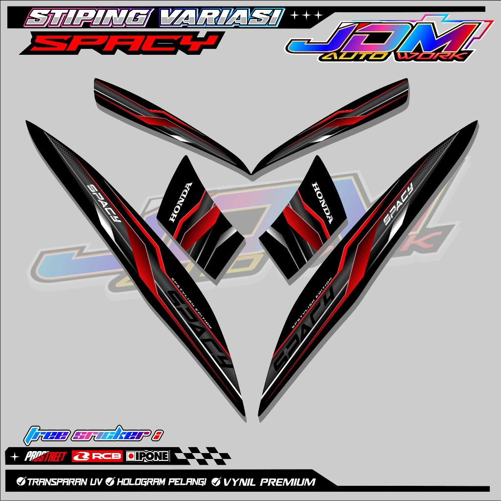 STRIPING VARIASI HONDA SPACY / STICKER LIST MOTOR HONDA SPACY