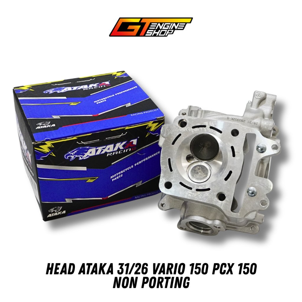 CYLINDER HEAD VARIO 125 / 150 26/31 ATAKA RACING NON PORTING HEAD ATAKA 31/26 VARIO