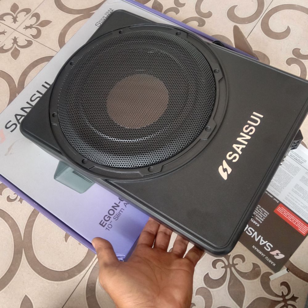 subwoofer aktif basstube kolong audio mobil sansui 10 inchi