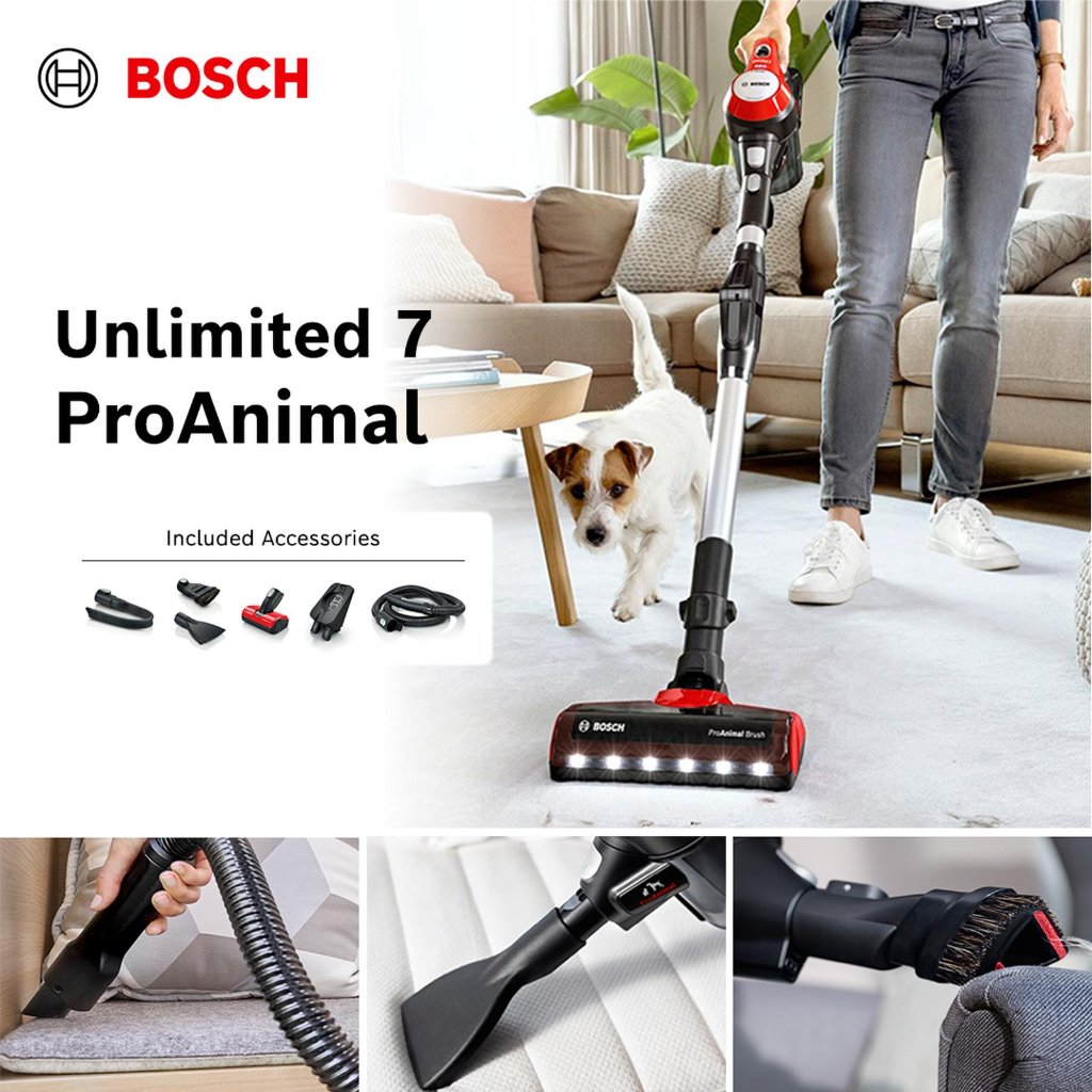 Bosch BCS711PET Cordless Vacuum Cleaner / Penyedot Debu Portable Unlimited 7 ProAnimal - Bosch BCS71