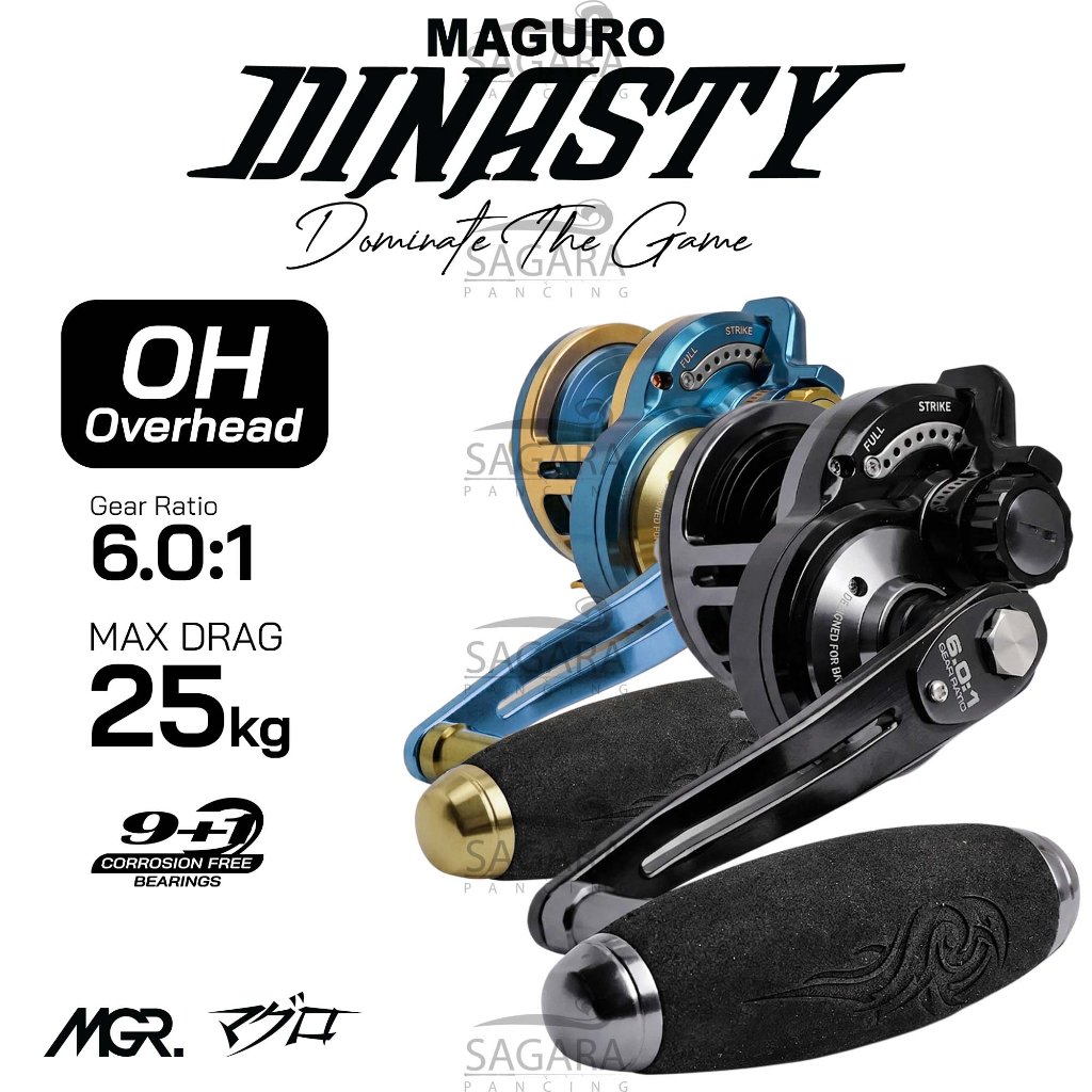 Reel Maguro Dinasty 300 | 400 | 500 | 600 | Reel OH Level Drag | Reel OH Maguro Dinasty | Reel Panci