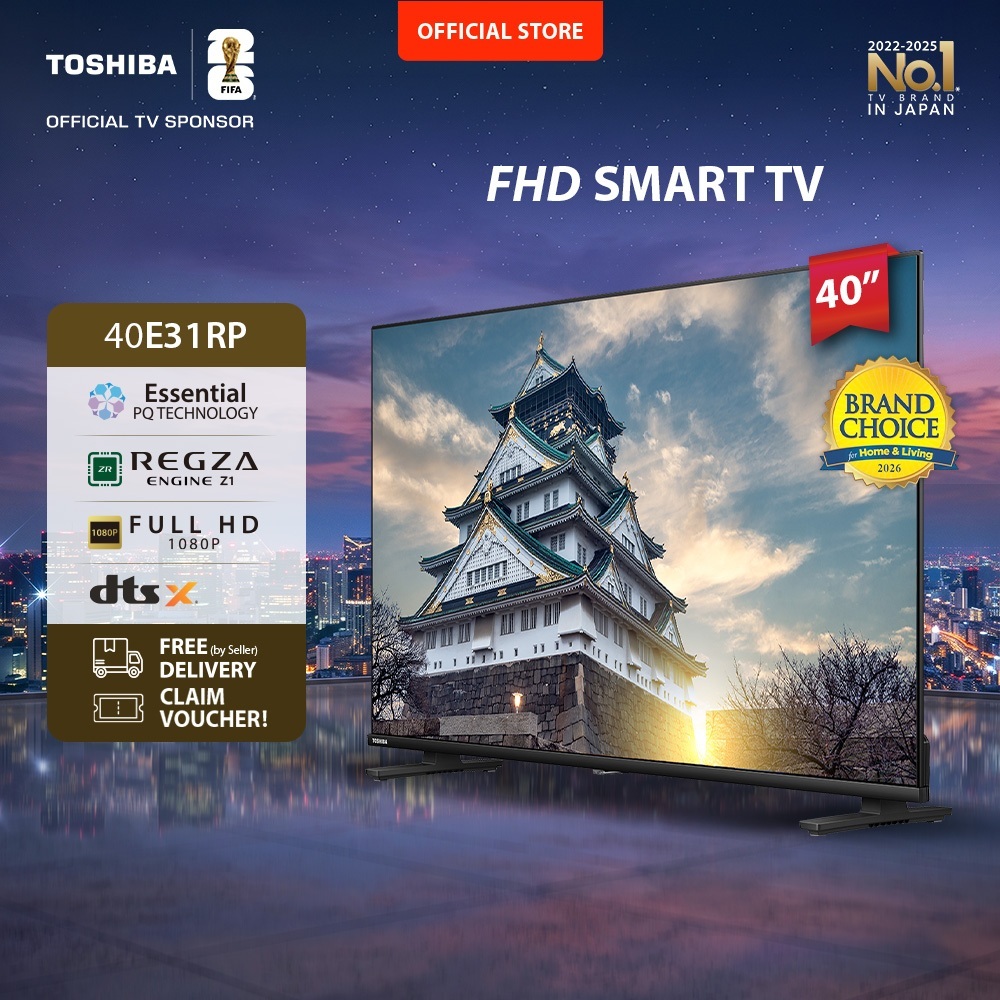 [KHUSUS ONLINE] Toshiba TV 40" FHD Smart TV - Regza AI Sound Netflix Disney+ Youtube Dolby Audio Scr