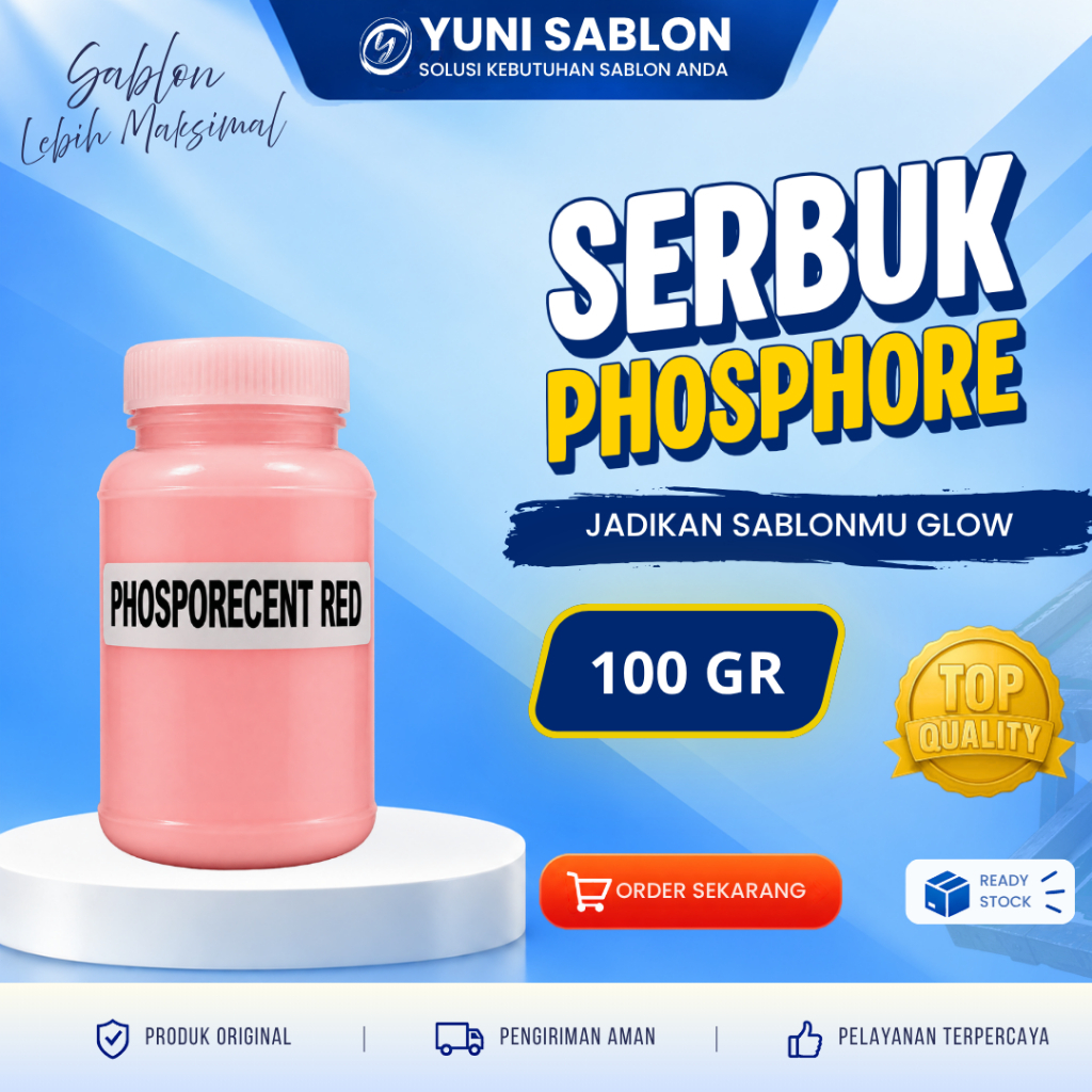 Serbuk fosfor Phospore sablon kemasan 100 gr