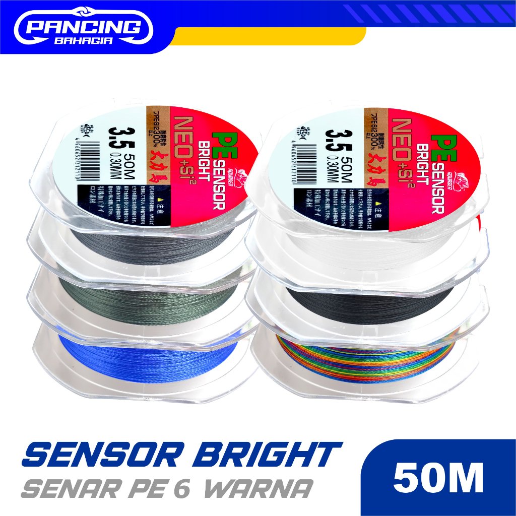 Pancing Bahagia - Tali Pancing 50M Senar Pancing PE Sensor Bright NEO+si2  Bahan PE