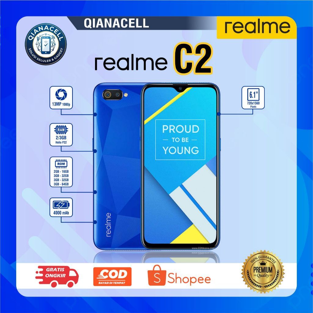 Hp Realme C2 Second Normal Siap pakai ram 2/32 garansi 12 bulan