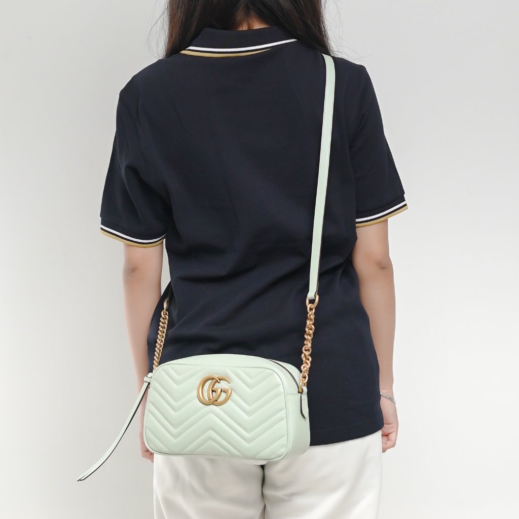 Tas GG MARMONT GHW MINT CAMERA BAG 100% ORIGINAL
