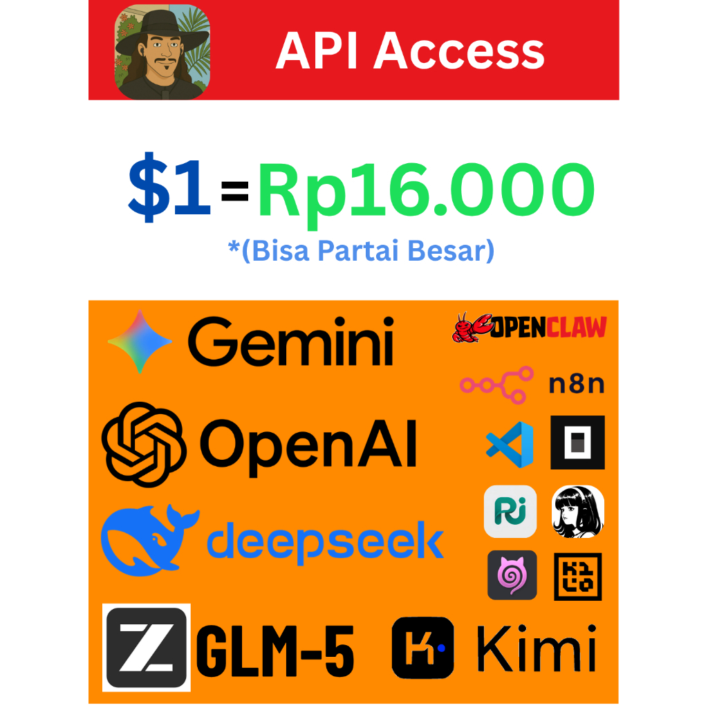 API Key Access Anthropic/OpenAI/Gemini/Deepseek Full Support 1 dollar per pcs