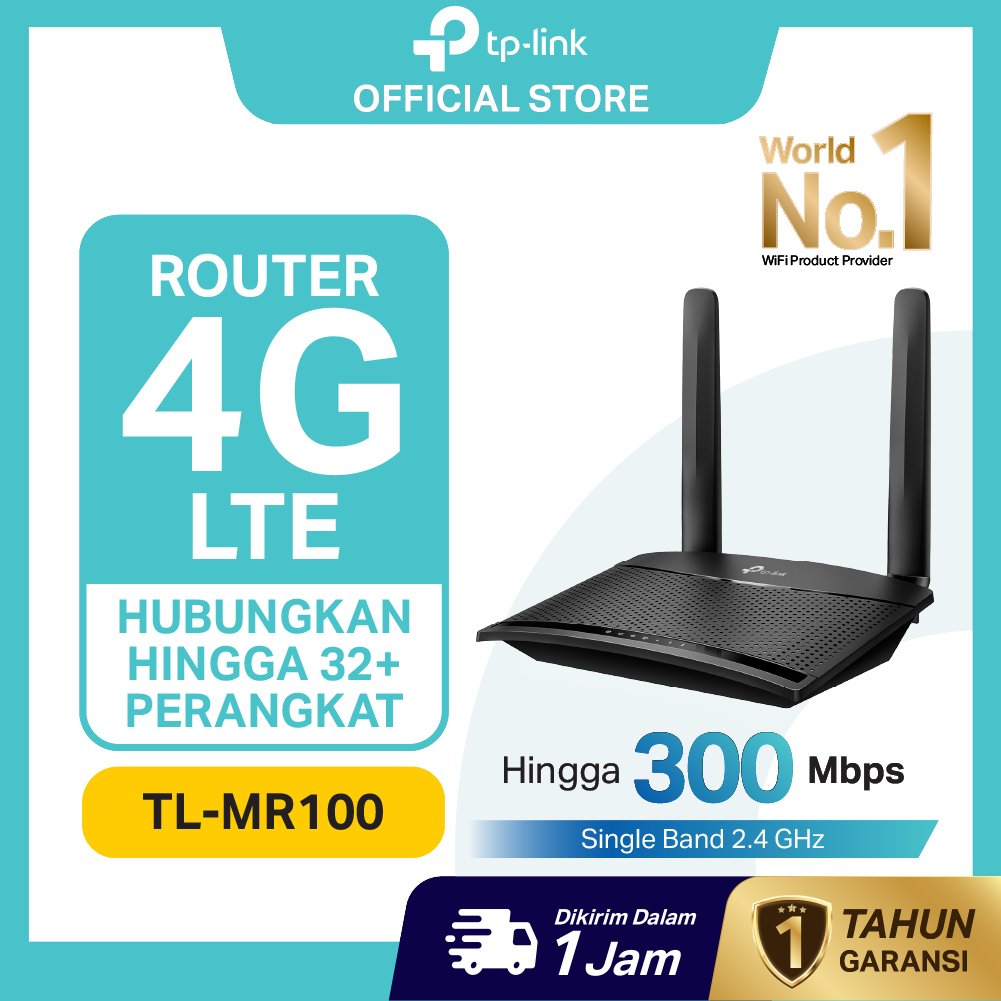 TP-Link | TL-MR100 | WiFi Router | Router SIM Card | Wireless | Router WiFi Penguat Jarak Jauh | Pen
