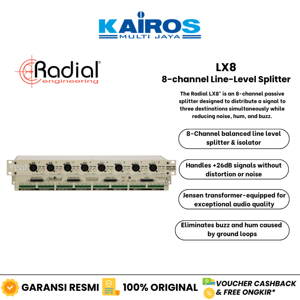 Radial LX8 8-channel Line-Level Splitter