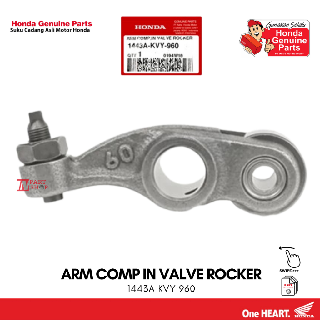 Pelatuk Klep In (Arm Comp In Valve Rocker) – BeAT Karbu / 1443A-KVY-960