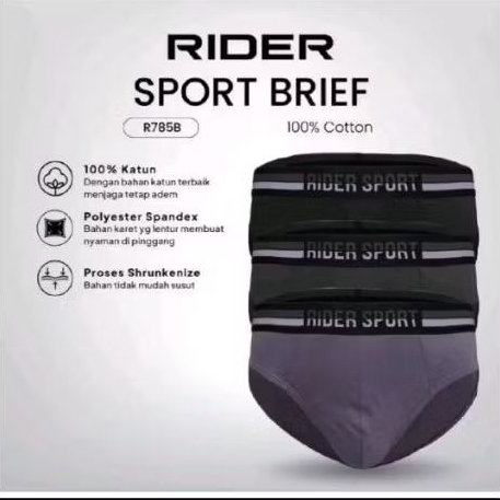 CD RIDER 785/celana dalam pria  mini brief dewasa karet boxer/cd rider 785