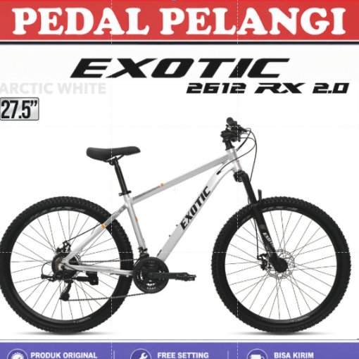 Sepeda gunung Exotic 2612 RX 2.0 AH  Inch Frame Alloy 2x8 Speed Cakram Disk