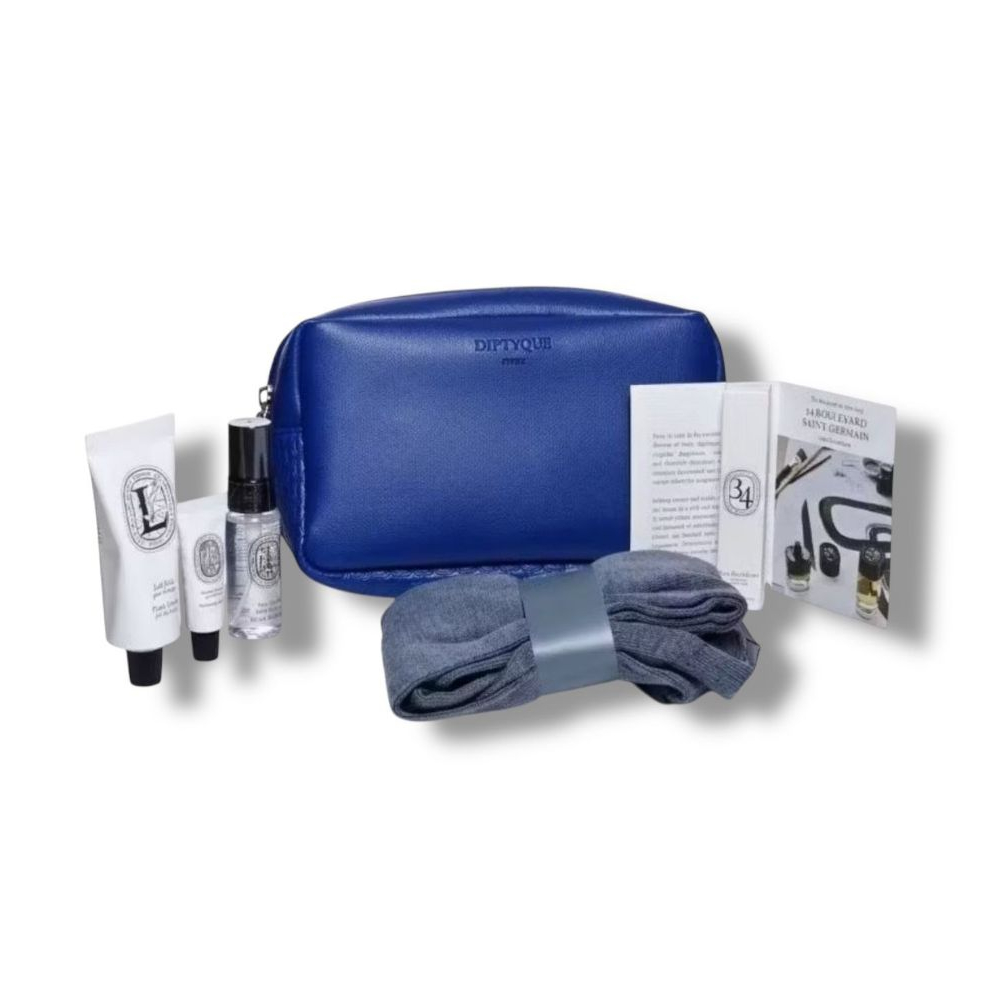Diptyque Qatar 34 Pouch Blue Set