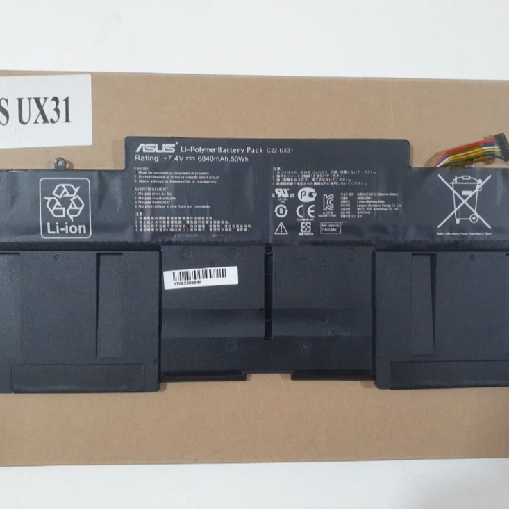 Baterai  ASUS  ZenBook   C22-UX31  C23-UX31  C23-UX21  UX21  UX21A  UX21E  UX31  UX31A  UX31E  UX31E