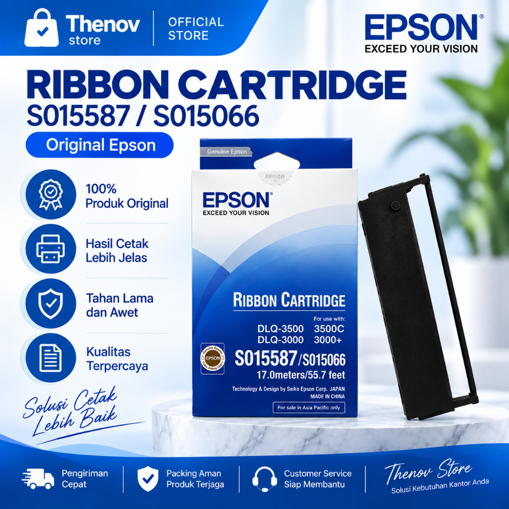 Epson Ribbon Cartridge DLQ-3500 DLQ-3500C DLQ-3000 DLQ-3000 S015587 S015066 Original Pita Printer 17