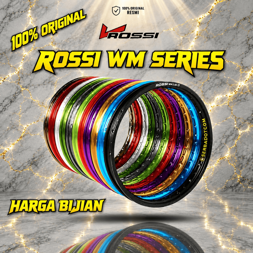 VELG ROSSI ROSSY WM 140 160 185 215 250 RING R 14 R14 BLACK GOLD SILVER BLUE RED ORIGINAL not xd vr 