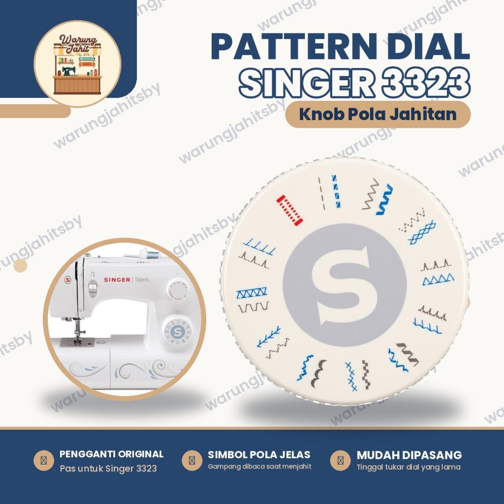 Pattern Dial Singer Portable 3323 Knob Selector Pola Jahitan Sparepart Mesin Jahit Singer