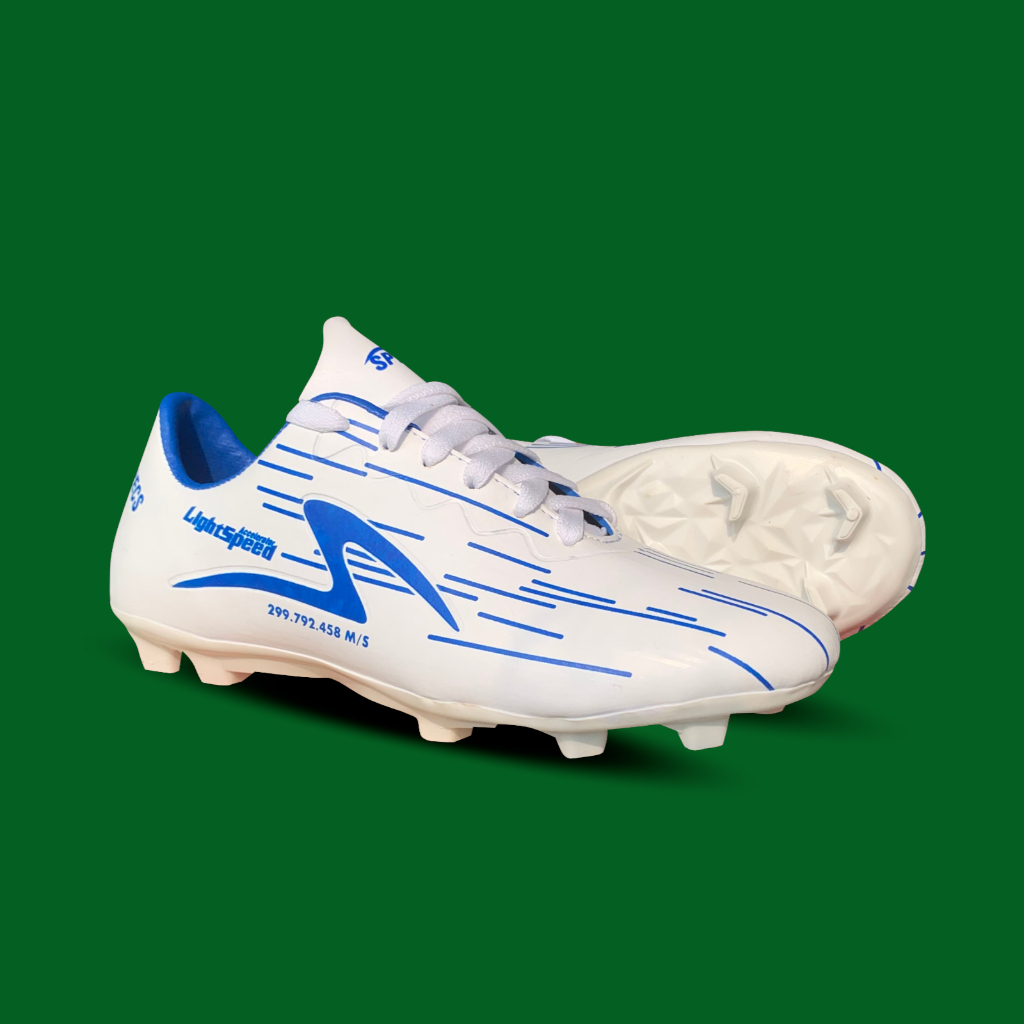 Sepatu Sepak Bola Specs Lightspeed Reborn Size 33-44 Putih Biru