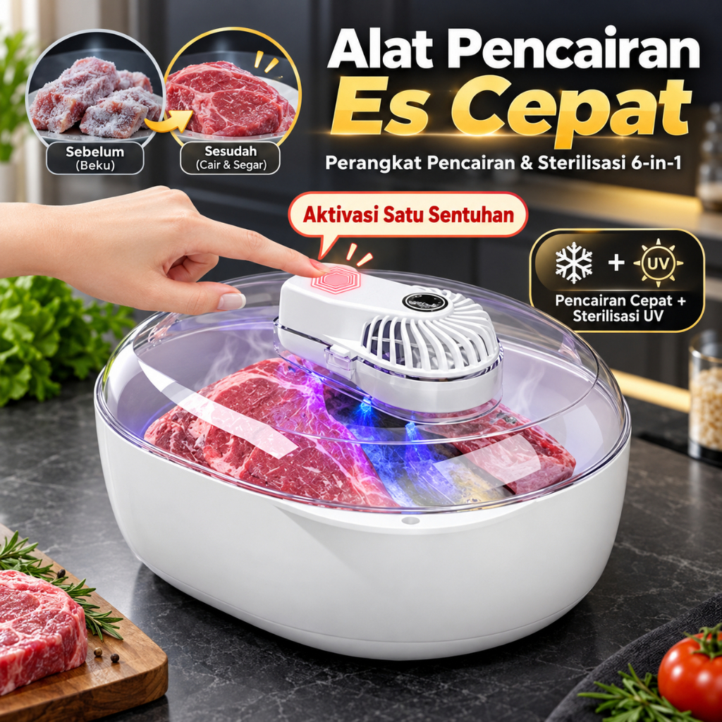 Pencair Kesegaran Rumah/Artefak Pencairan 6-In-1/Pencairan Daging Steak Konduktor Panas/Pelat Pencai