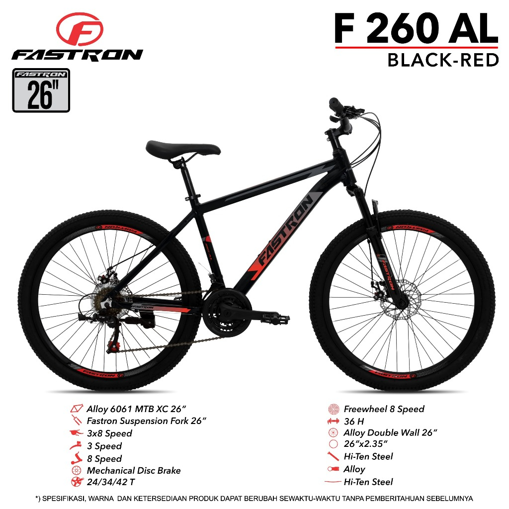 Sepeda Gunung 26 MTB FASTRON F 260 AL Alloy