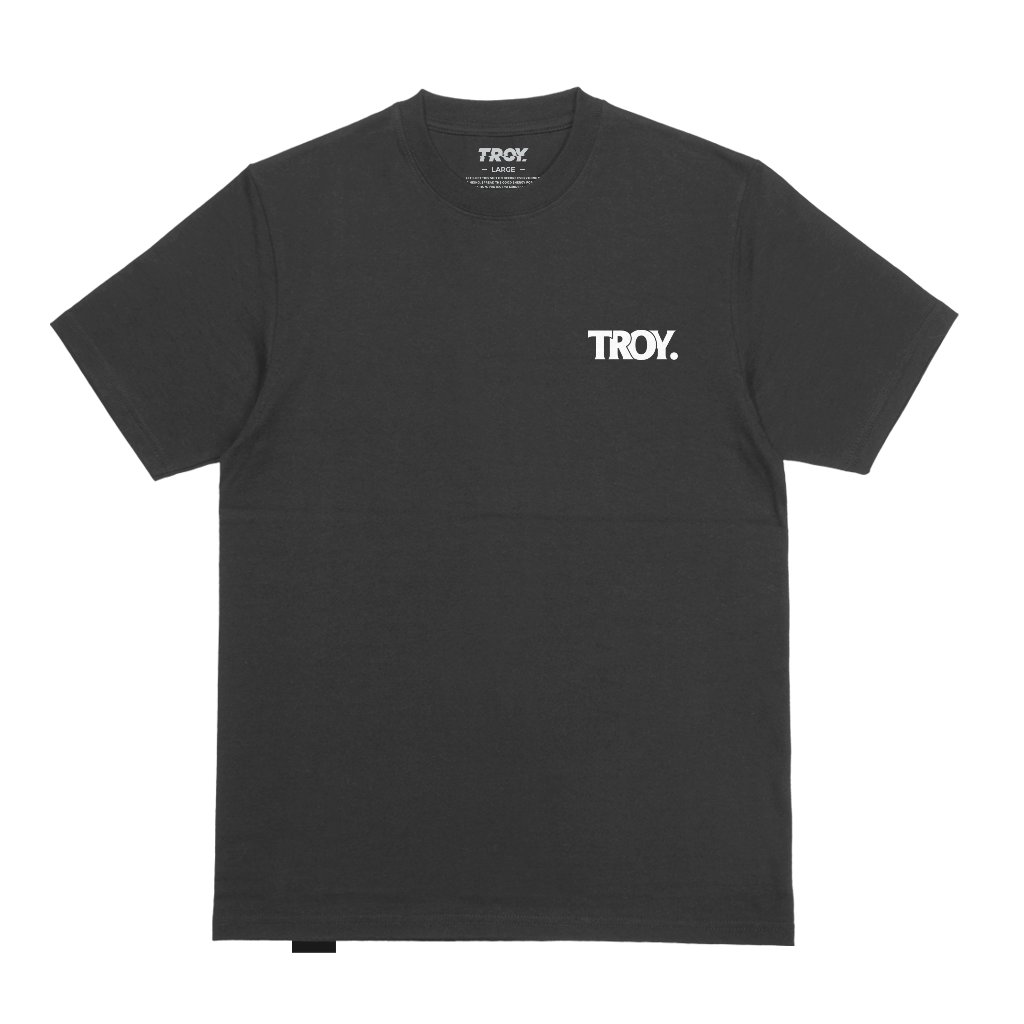 Troy Company T-Shirt Dark Grey Traced Through - Kaos Pria Lengan Pendek Abu Gelap MTD 3716