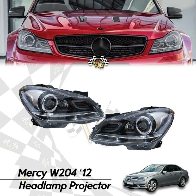 Headlamp Mercedes Benz Mercy W204 2012 - 2017 Lampu Depan Mercy W 204 2012+ LED