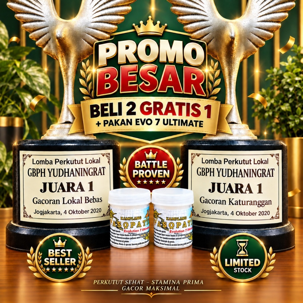 JAMU PERKUTUT KAMPLANG PASOPATI EVOLUTION 7 ULTIMATE (EVO 7 ULTIMATE) – Herbal untuk Stamina, Perfor