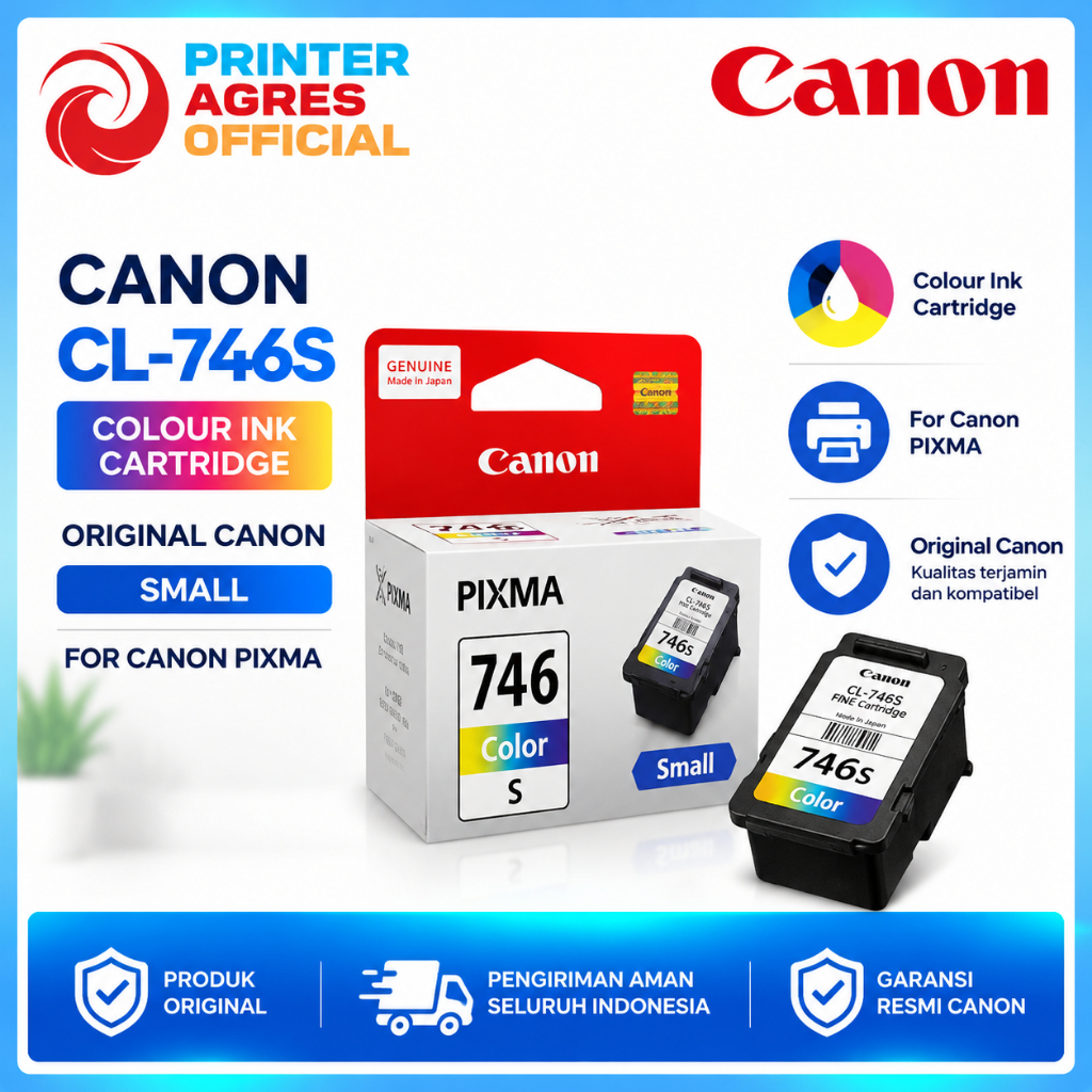 Tinta Printer CANON Pixma CL-746s CL 746s CL746s Colour Small