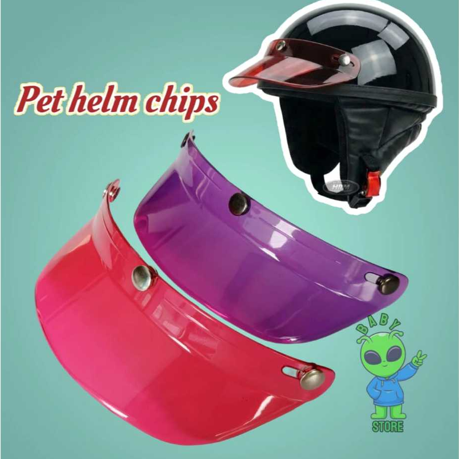 Pet helm warna transparan helm chips, pet topi helm chips transparan