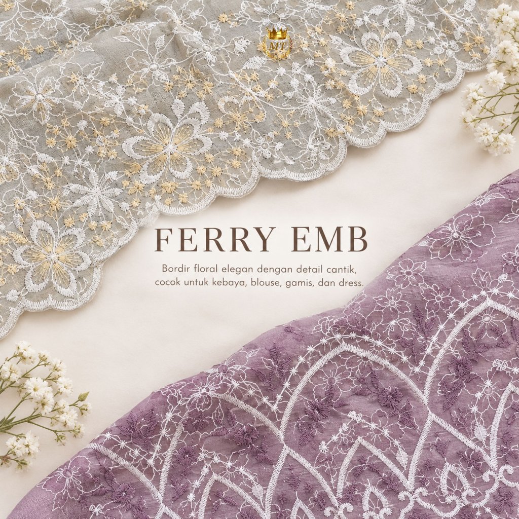 Ferry Emb / Paper Silk Embroidery / Fancy Emb / Paper Silk / Fancy Motif / Paper Silk Motif