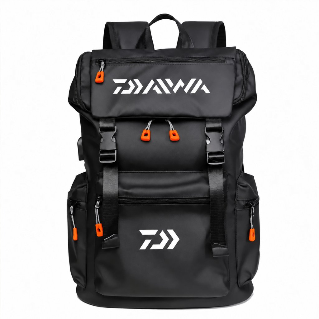 Tas Ransel Pria Daiwa Backpack Outdoor Tactical Besar Waterproof Banyak Kantong Travel Pancing