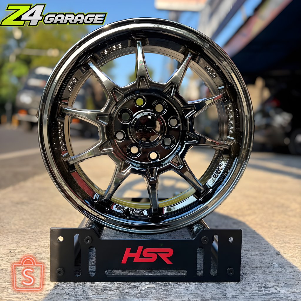 Velg Ce 28 Ring 15 HSR BOROKO SRD Untuk Agya Brio Ignis Avanza Baleno Di warna Black Chrome
