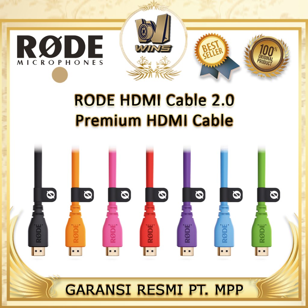 RODE HDMI Cable 2.0 Premium HDMI Cable 1.5M 3M