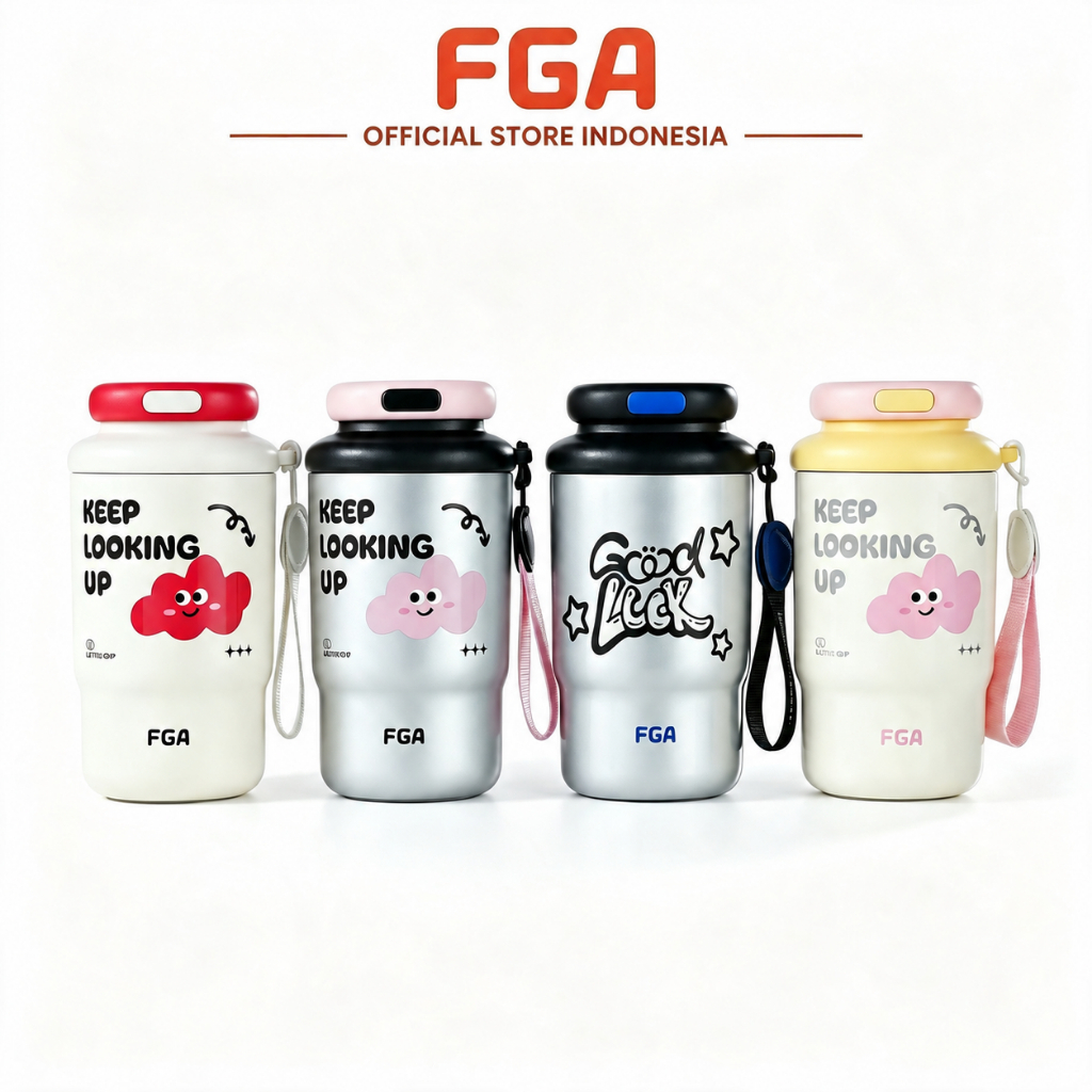 FGA Latte tumbler minum premium 368ml FGAS2606-368 tahan dingin 24 jam botol stainless 316L portable
