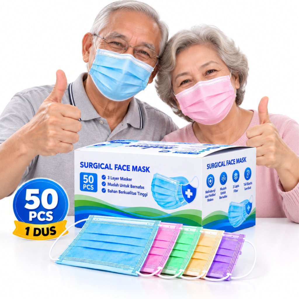 Izibro - Masker 3Ply Korea KF94 Mouson Careion Shumu Filtcare Warna Isi 50 Pcs Surgical Mask Duckbil