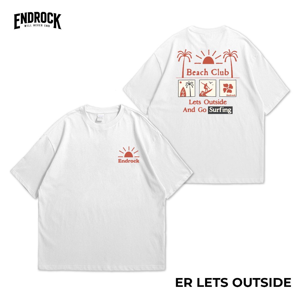 Kaos Oversize ER LETS OUTSIDE | Kaos Oversize Endrock | Endrock T-shirt
