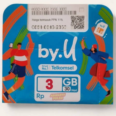 Kartu By.U Bonus 3GB  | Kartu Perdana By.U Internet 4G LTE | SIM Card By.U