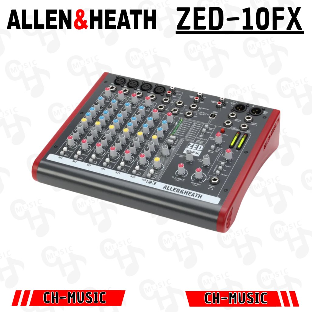 ALLEN & HEATH ZED-10FX Mixer Audio 10 Channel USB Built In Effects Original ZED10FX