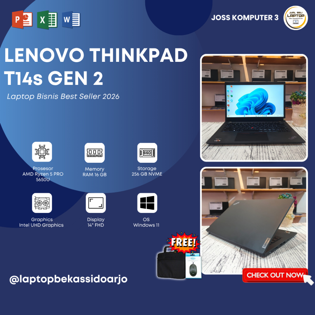 LAPTOP BISINIS BEST SELLER 2026 // LENOVO THINKPAD T14S RYZEN 5PRO