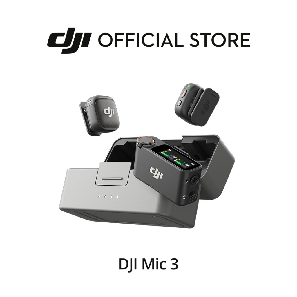 DJI Mic 3 - Advanced Mini Wireless Microphone | Lightweight & Intuitive | Two-Level Noise Cancelling
